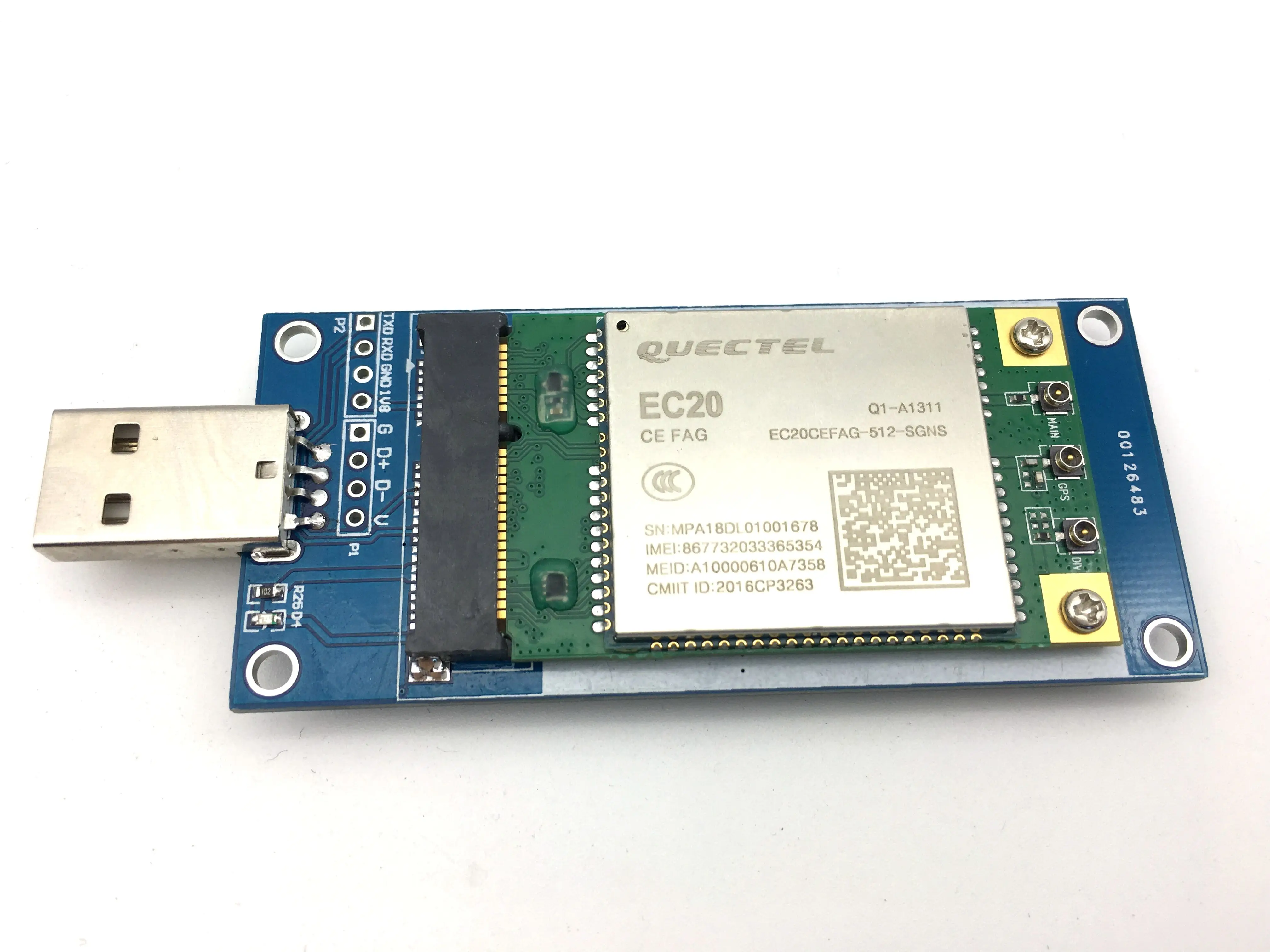 Minipci К USB адаптеру 4G LTE модуль последовательного порта макетная плата EC20 Sim7600 Longshang huawei