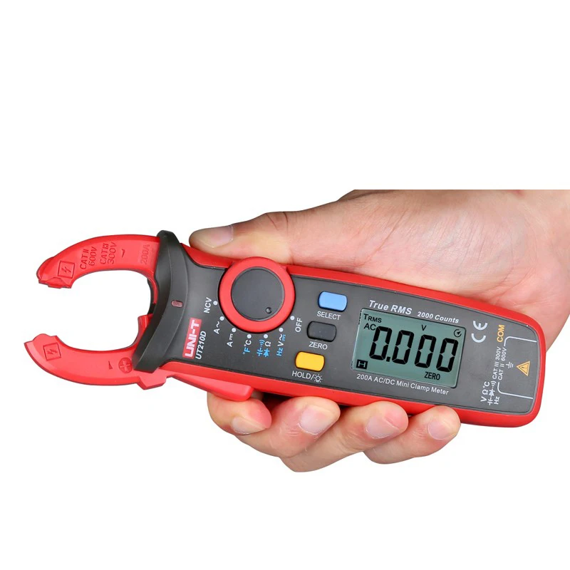 UNI-T UT210E UT210D UT210C UT210B UT210A Мини цифровой клещи True RMS Авто Диапазон AC DC Бесконтактный мультиметр тестер