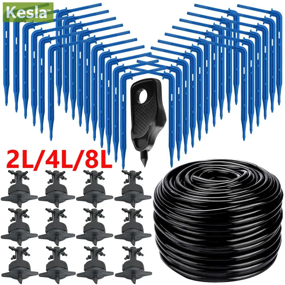 

Greenhouse Drip Irrigation 4-way 3/5mm Drip Arrow 2-way Transmitter Irrigation Watering System for Pot Garden Lawn 10set/20set