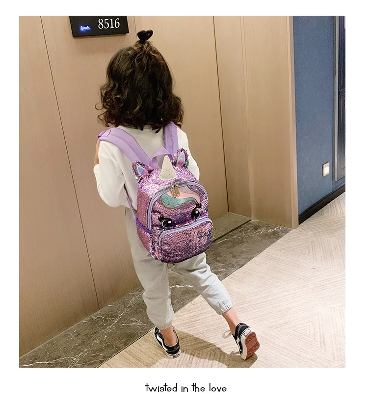 Stylish Backpacks cheap Cartoon Cute Backpack Girls Children's School Bags Sequins Unicorn Backpack Large Kawaii Schoolbags Kids Back Pack Mochila Mujer cool backpacks accessories	