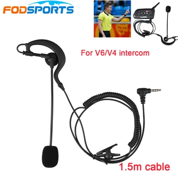 

1pc Fodsports V6 Earhook Earphone Headphone & Microphone Suit for V6 V4 Bluetooth Intercom Football Referee Judge Biker