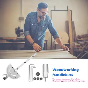 

0-90 Degree 450mm Angle Miter Gauge Sawing Assembly Ruler Aluminum + Plastics Woodworking Tool for Table Saw Router