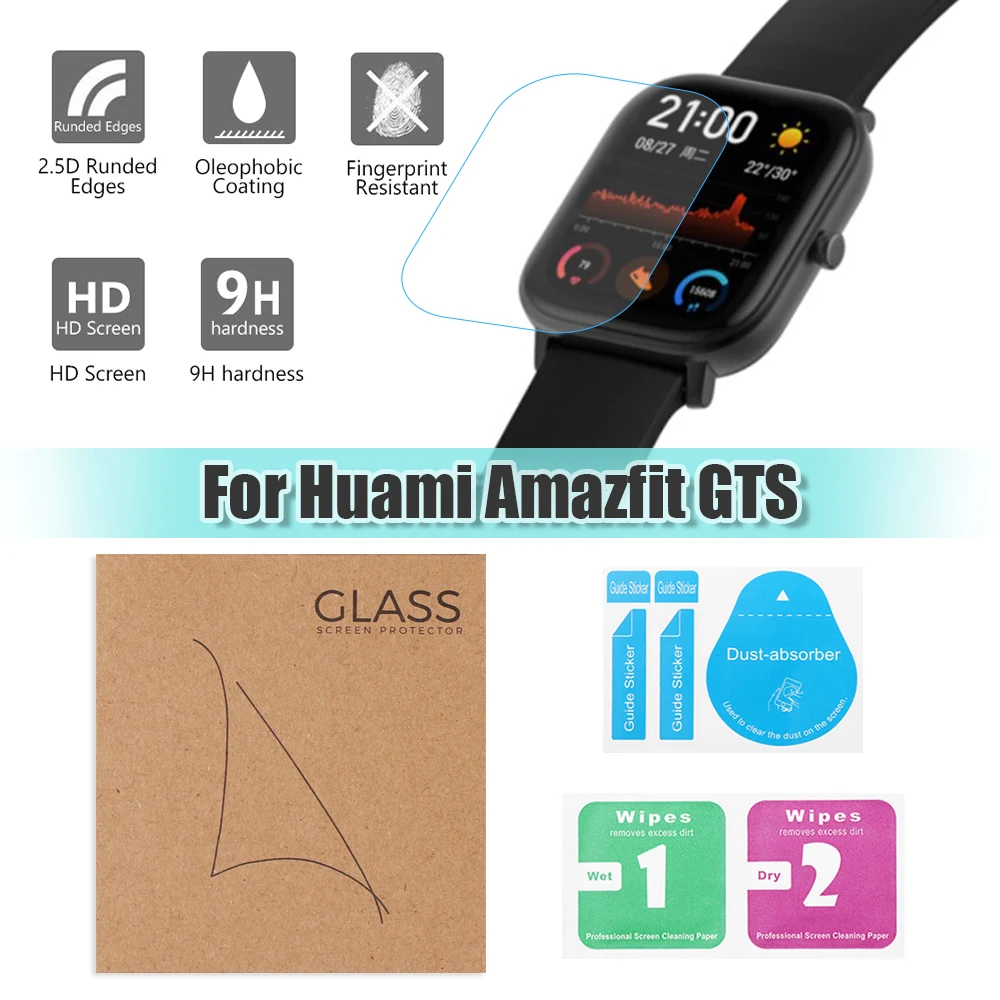 Новинка, 1 шт., умные часы, защитная пленка из закаленного стекла, защита для Huami Amazfit GTS, Смарт-часы, закаленное защитное стекло для экрана