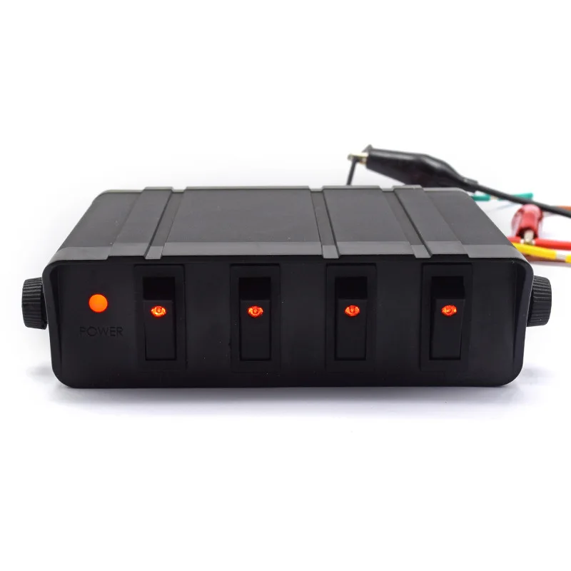 40-Amp на переключатель включения/выключения коробка контроллер Кулисные Переключатели коробка 12 В SPST 4-Gang кулисный переключатель Панель