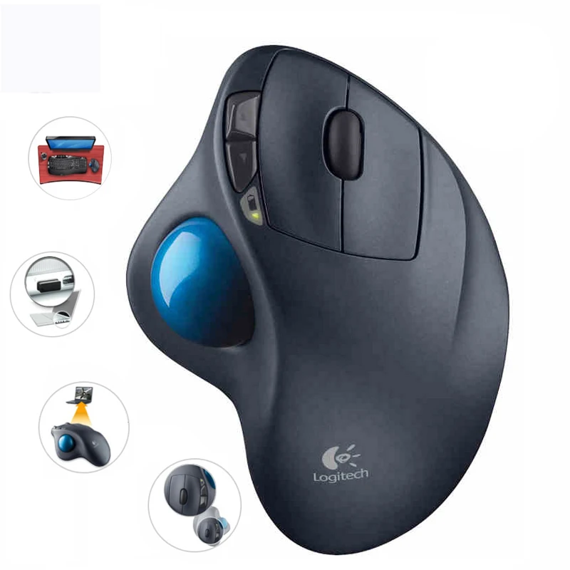 Мышь logitech M570 с usb-приемником, поддержка 1000 dpi, офисный тест для настольного компьютера/ноутбука, беспроводная трекбол мышь