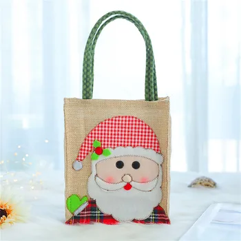 

Christmas Red Cartoon Old Man Snowman Candy Tote Child Gift Bag