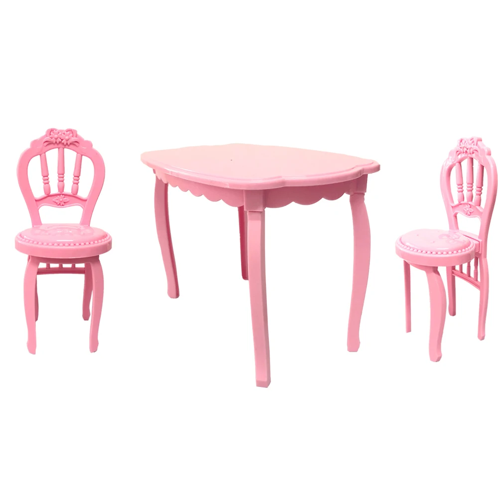 Doll Accessories Fashion Furniture Bed Mirror Fridge Dinner Chair Shoes Rack Storage Dollhouse Barbie Doll Toys JJ plush doll accessories