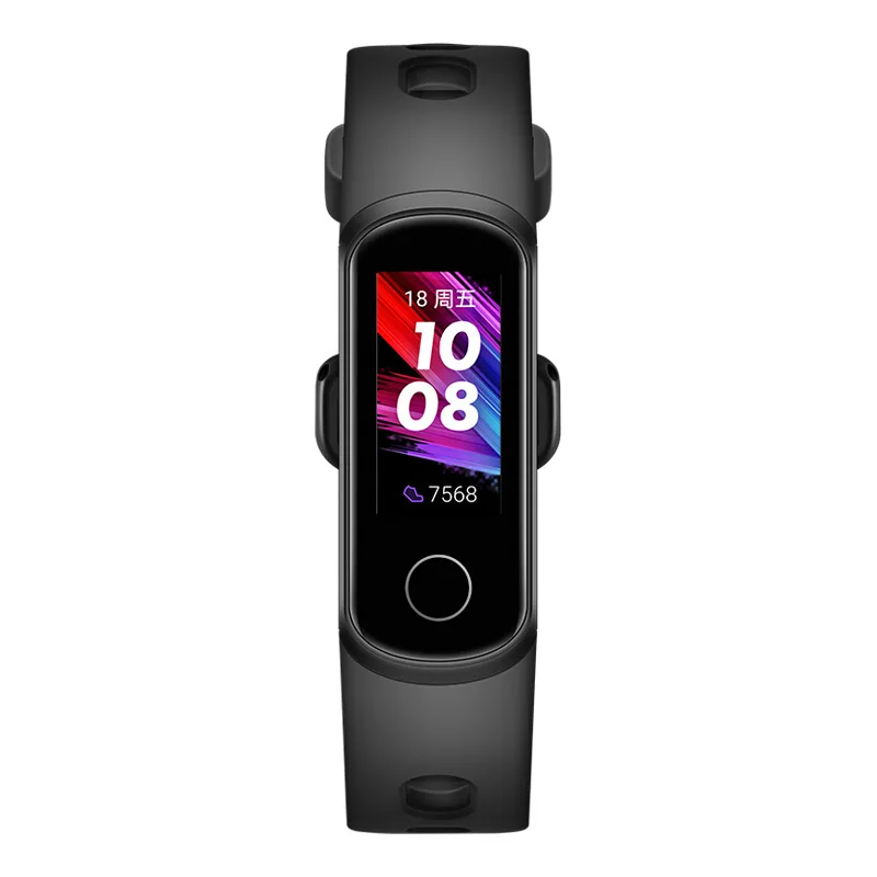 Black Глобальная версия HUAWEI Honor Band 5i умный браслет с кислородом крови пульсометр 5ATM водонепроницаемый спортивный смарт-браслет USB зарядка - Цвет: Black