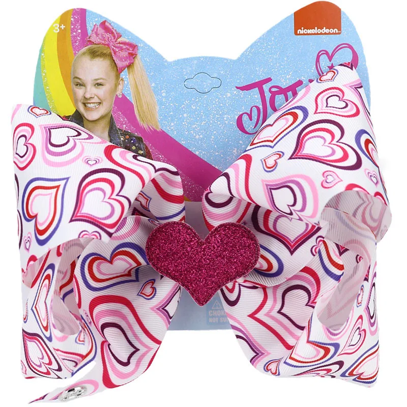 17 шт./лот " Jojo Siwa бант для волос для девочек Jojo Siwa детский зажим для волос Vanlentine день аксессуары для волос для девочек