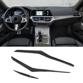 

Car Interior Parts Car Interior Center Console Cup Cover Decorative Strips for BMW 3 Series 2020 Carbon Fiber Pattern