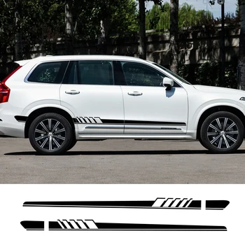 

2Pcs Car Side Door Stickers For Volvo S60 XC90 V40 V50 V60 S60 S90 V90 XC60 XC40 AWD T6 Vinyl Film Decals Car Tuning Accessories