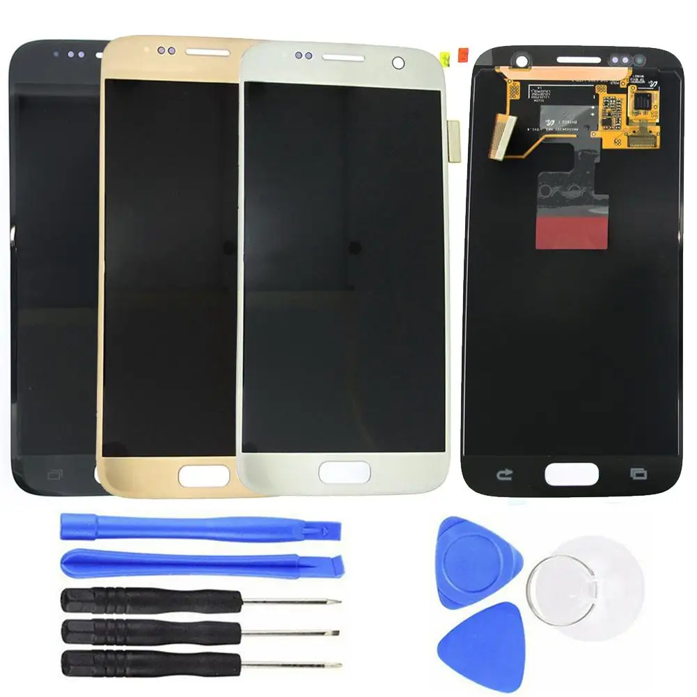 Запчасти для сборки ЖК-сенсорный экран дигитайзер для samsung Galaxy S7 SM-G930 G930F