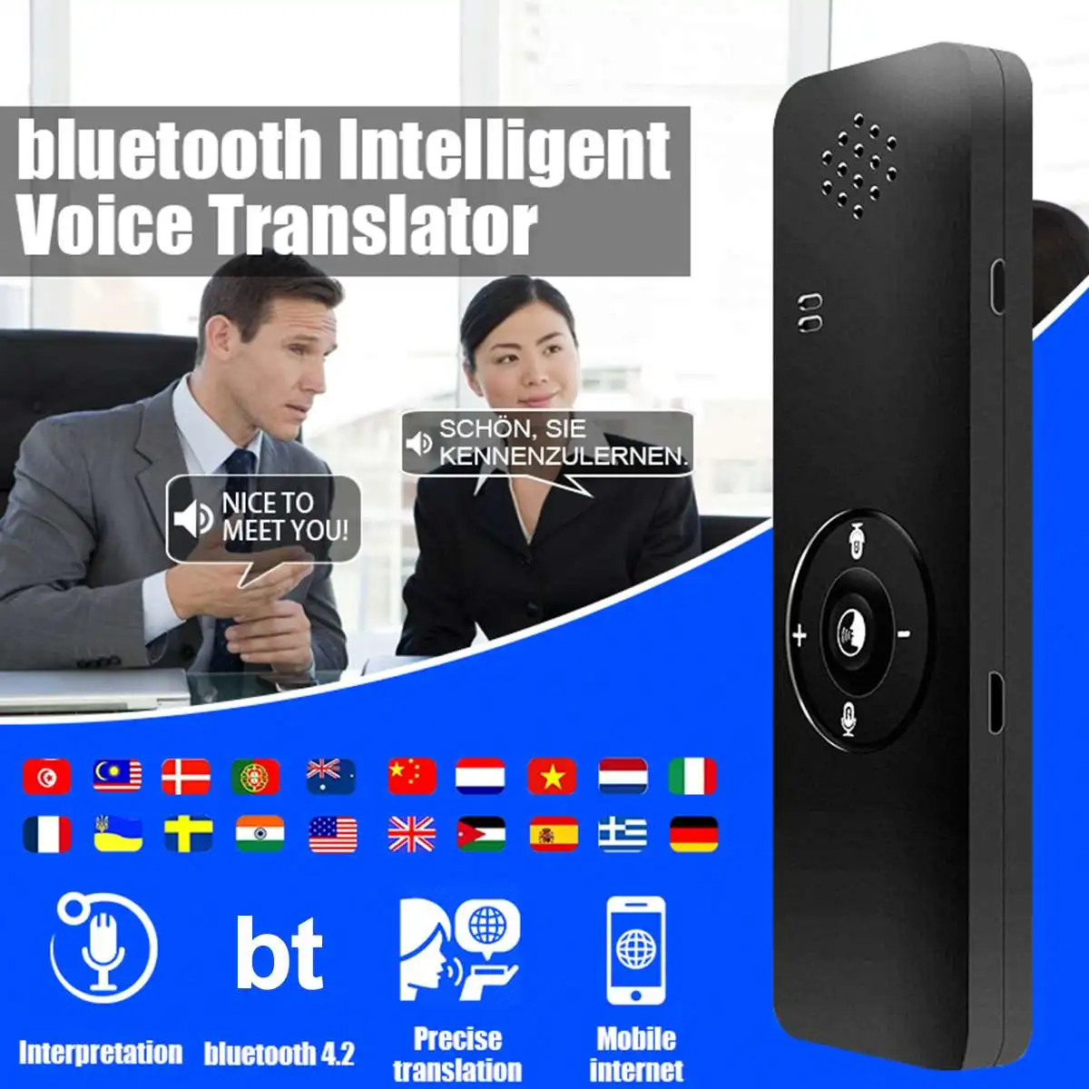 

T13 Intelligent Language Translator bluetooth Real-time Translation Machine Traveling Meeting Photo Voice Translators
