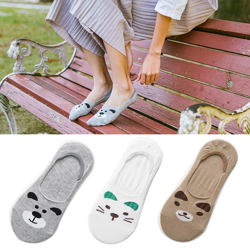 3 пары, весенне-летние женские носки, яркие/одноцветные кружевные модные незаметные носки с закрытым носком, женские носки-Тапочки - Цвет: 3pair style 13