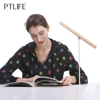 

LED wooden table lamp modern Nordic reading light 360 ° rotary USB rechargeable cordless portable movable desk lamp