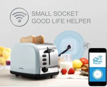 

5pcs Smart WiFi Plug Adaptor 16A Remote Voice Control Power Monitor Socket Outlet Timing Function Work With Alexa Google Home