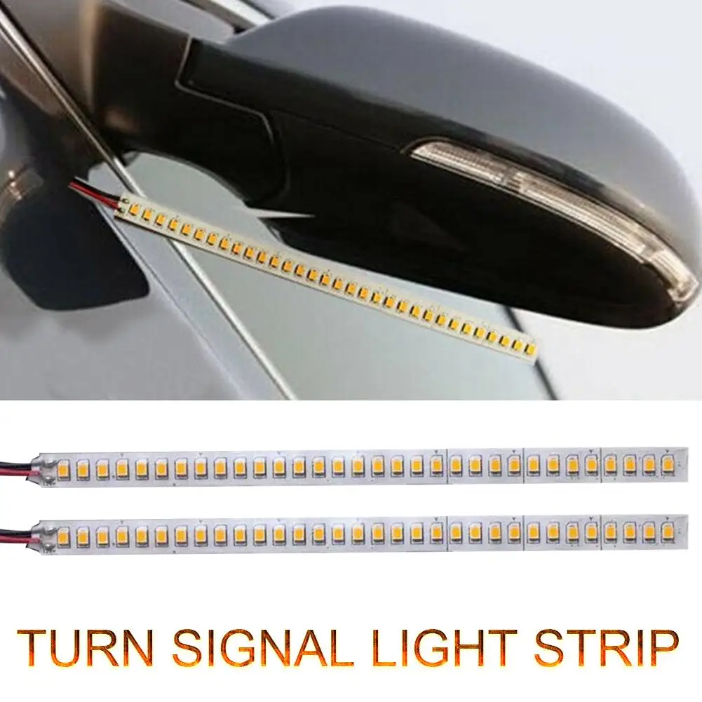 1 пара динамический заднего вида Индикатор для зеркала лампы стример ленты течет Поворотная сигнальная лампа янтарного цвета светодиодный источник света автомобиля 32 SMD