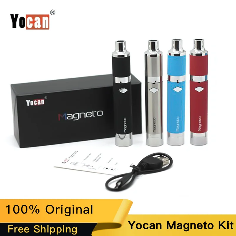 

100% Original Yocan Magneto Wax Vape Pen Kit 1100mAh Herbal Wax Jar Atomizer Dry Herb Vaporizer Electronic Cigs