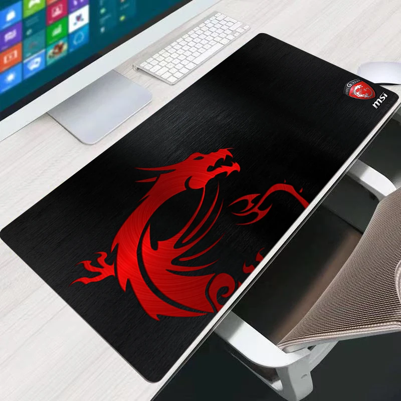 Msi Gaming Mouse Pad Large Mousepad Gamer Accessories XXL Anti-slip Natural Rubber PC Computer Keyboard Desk Mat