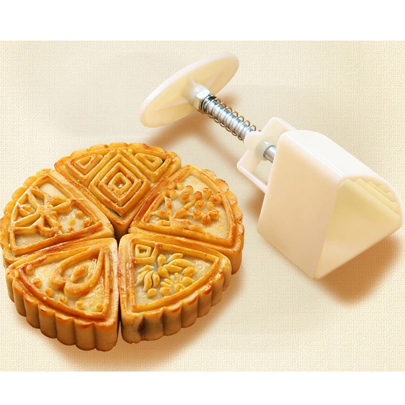 Mooncake прессформы с 5 штампами цветок треугольной формы украшения инструменты для выпечки DIY печенье HY99