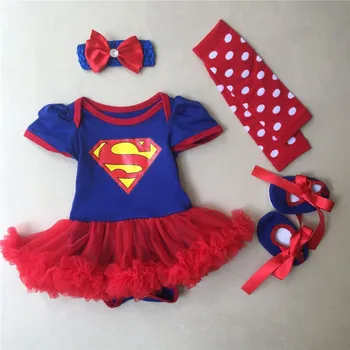 

Dress Baby Girl Clothes Infant Clothing Superman Baby Christmas Costumes Lace Romper Dress 1st Birthday Outfits Bebe Jumpsuit