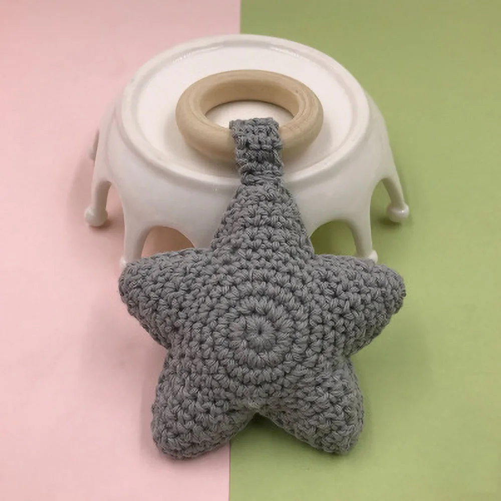 DIY Jewelry Baby Molar Teether Accessories Colored Crochet Star Baby Molar Bracelet Necklace Toy