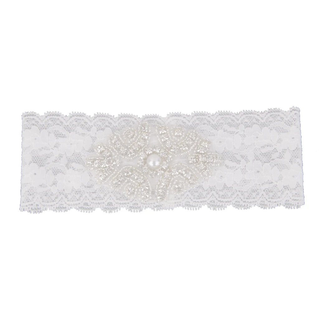 Lace Wedding Garter Stretch Rhinestone Crystal Bridal Prom Bride Hen Party