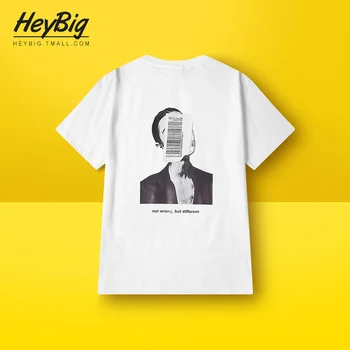 

Black and White Fashion Short Sleeve T-shirt Men Hip Hop Punk Retro Tshirt Horror Halloween Cotton T Shirt Streetwear New II50DX