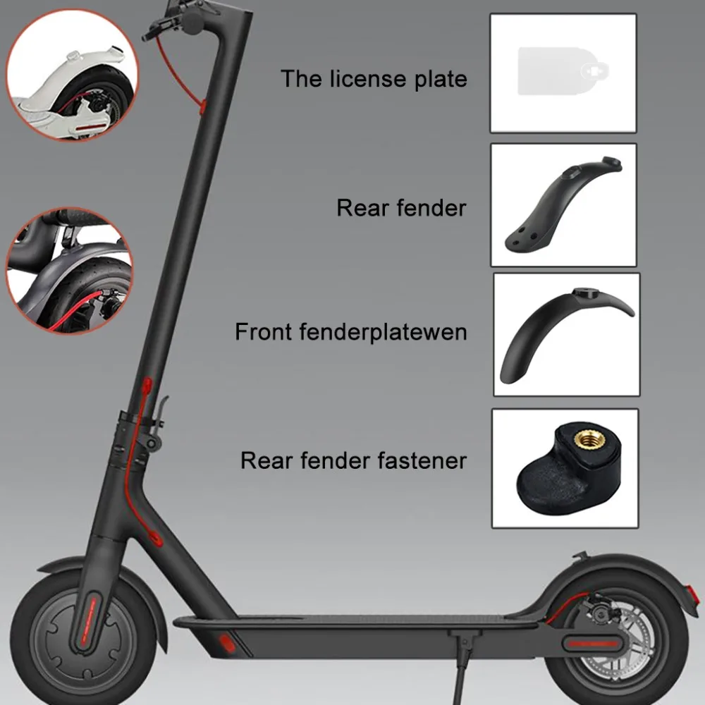 Outdoor Front Rear Fenders Replacements Parts for Xiaomi Mijia M365 Electric Scooters #2D31 (2)