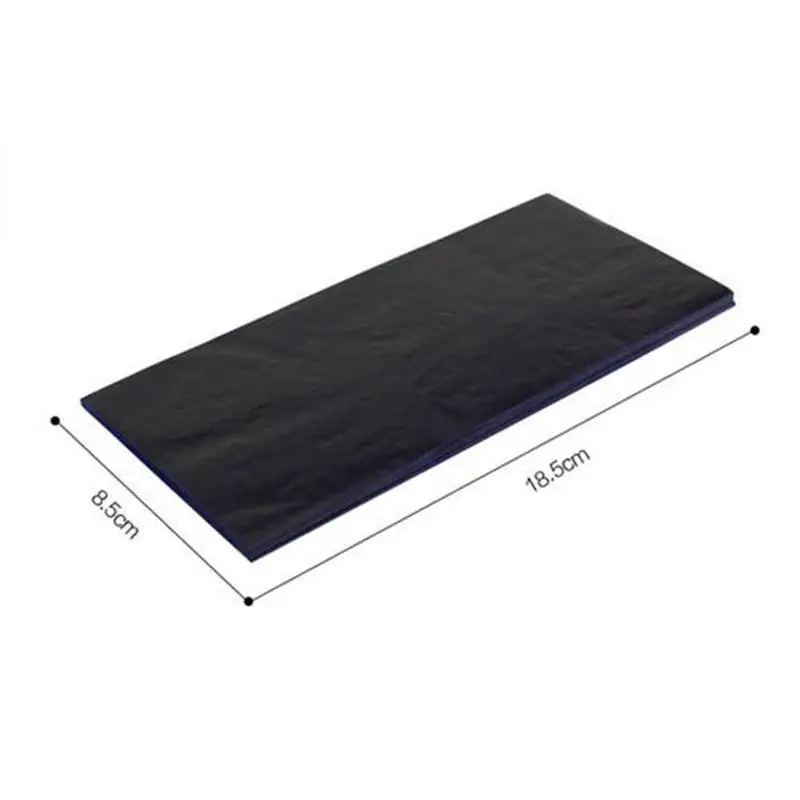 New 50PCS Blue Double Sided Carbon Paper 48K Thin Type Stationery Paper Finance Office School Supplies