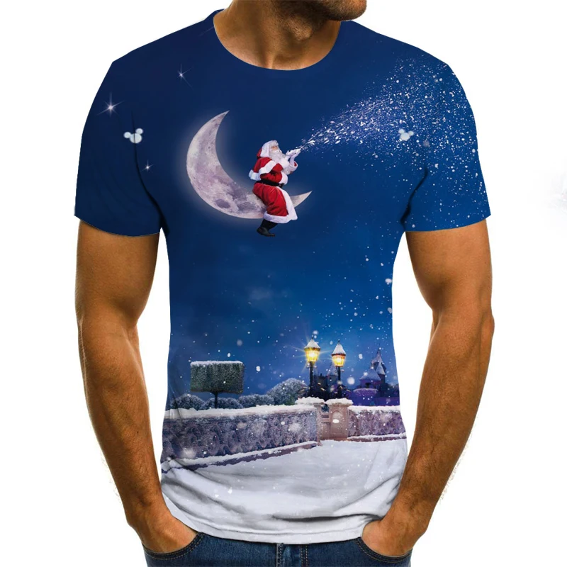 

New Fashion Men/women tops T-shirt 3d Printing Christmas style Funny Cat Short Sleeve Digital Print t shirt Plus Size 5XL 6XL