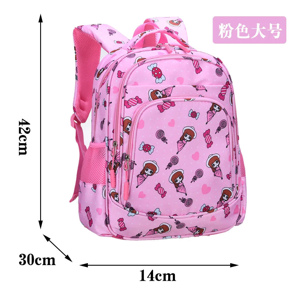 large pink Водонепроницаемые Детские школьные рюкзаки для девочек; детские школьные сумки; рюкзак принцессы; школьные сумки; рюкзаки; детская сумка; mochila escolar - Цвет: large pink