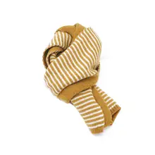 Детский полосатый вязаный шарф, зимний теплый шейный платок для девочек, вязаный платок, шарфы, 3XUA