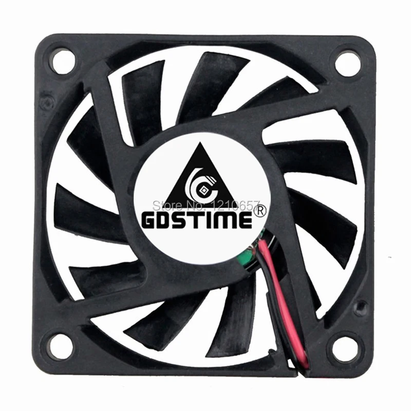 5 шт. в партии Gdstime 5 В, 12 В, 24 В постоянного тока, 2Pin 3Pin USB 60 мм 60x60x10 мм 6010 DC мини охлаждающий вентилятор Cooler Втулка с отверстиями для шариков подшипника