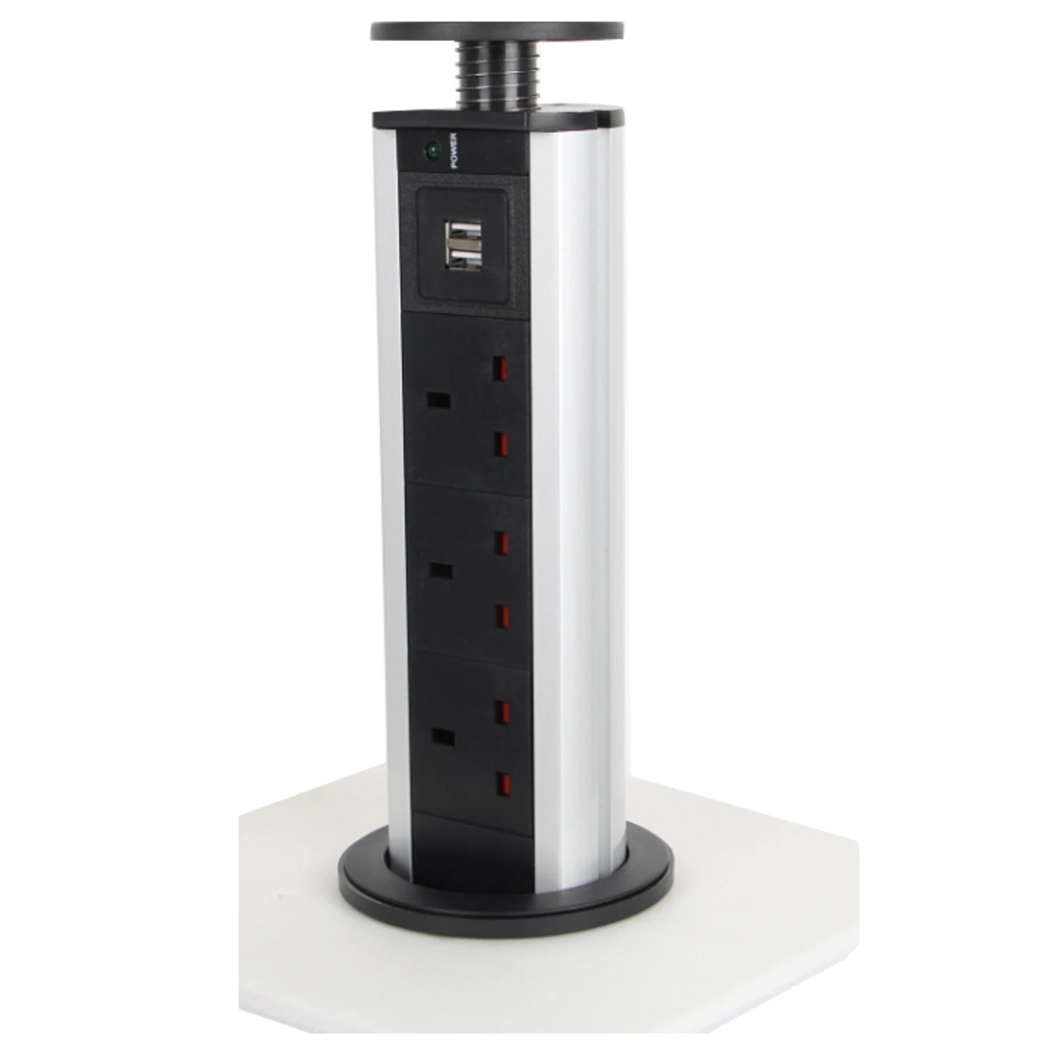Настольная розетка Pop up Pull Power Point розетки с USB зарядным устройством UK