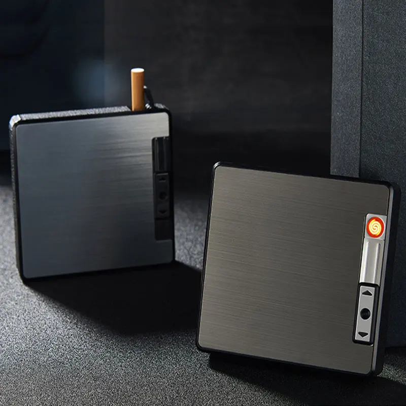 

2-in-1 Cigarette Lighter Case for Smoking High Quantity Cigarette Box Windproof Lighter Nice Gift Dropshipping