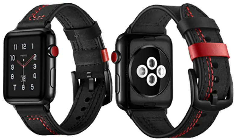 Кожаный ремешок для apple watch 42 мм 38 мм iWatch 4 ремешка 44 мм/40 мм ремешок для часов из натуральной кожи браслет для apple watch 4 3 21
