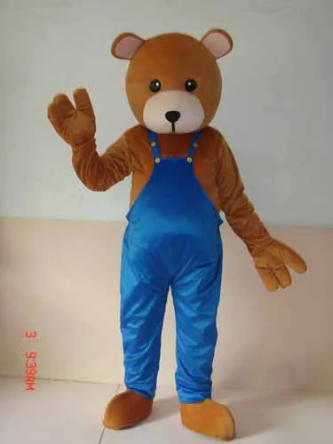 

Factory direct sale worker bear Mascot Costume Adult Halloween Birthday party cartoon Apparel Cosplay Costumes