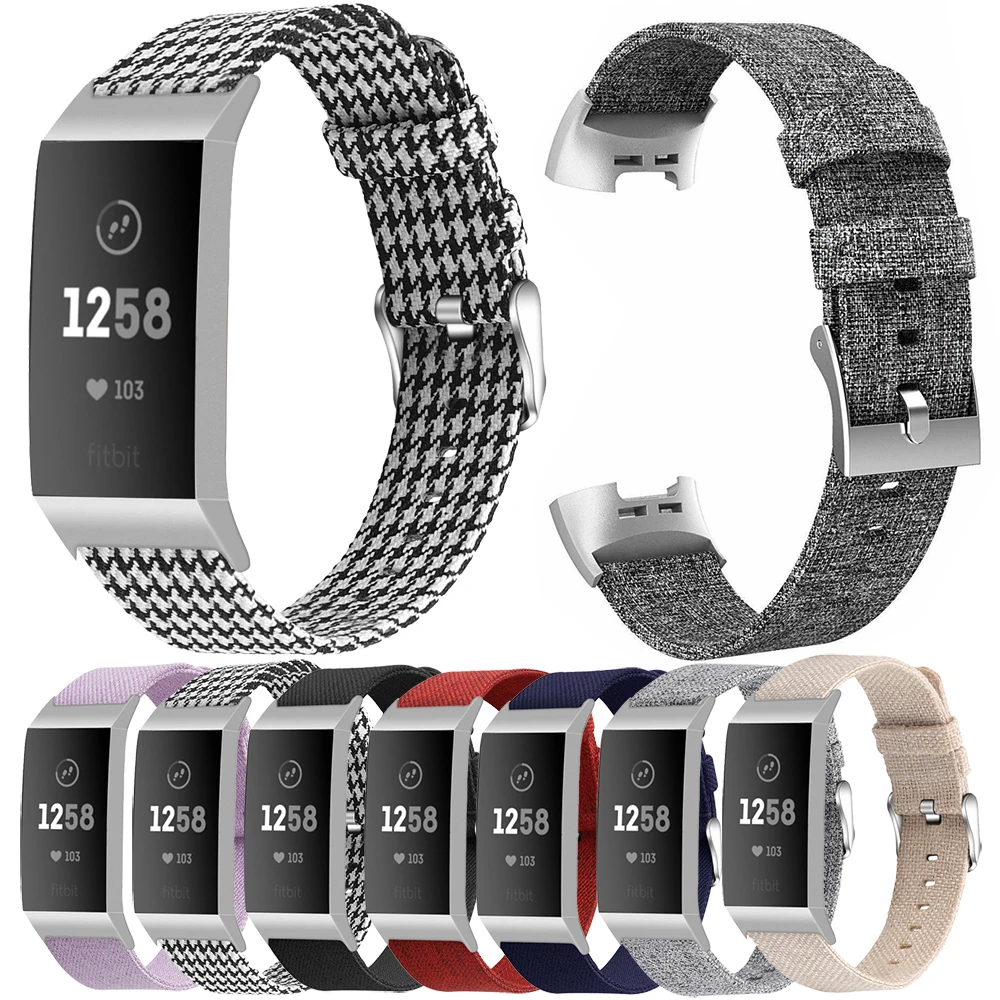 Холст для Fitbit заряд 3 4 смарт-браслет ремешок петли лучезапястного сустава Замена