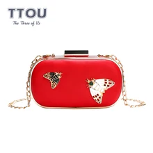 Новые женские вечерние клатчи с принтом бабочки, модные женские банкетные сумки-мессенджеры на цепочке, уличные маленькие сумки на плечо для путешествий