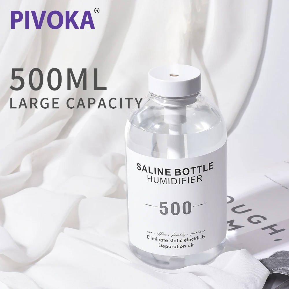 

PIVOKA 500ml USB Air Humidifier Aroma Diffuser Essential Oil Aromatherapy For Home Office Car Humidifier Mini Mist Maker