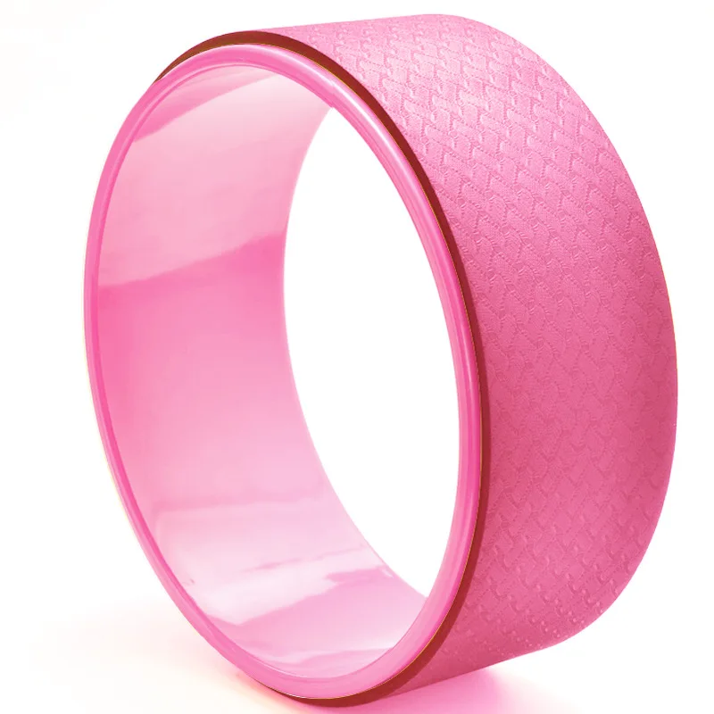 Йога колесо кольцо для йоги профессиональная Талия Форма Бодибилдинг Фитнес для похудения и йоги Колесо назад тренировочный инструмент фитнес оборудование - Цвет: Розовый