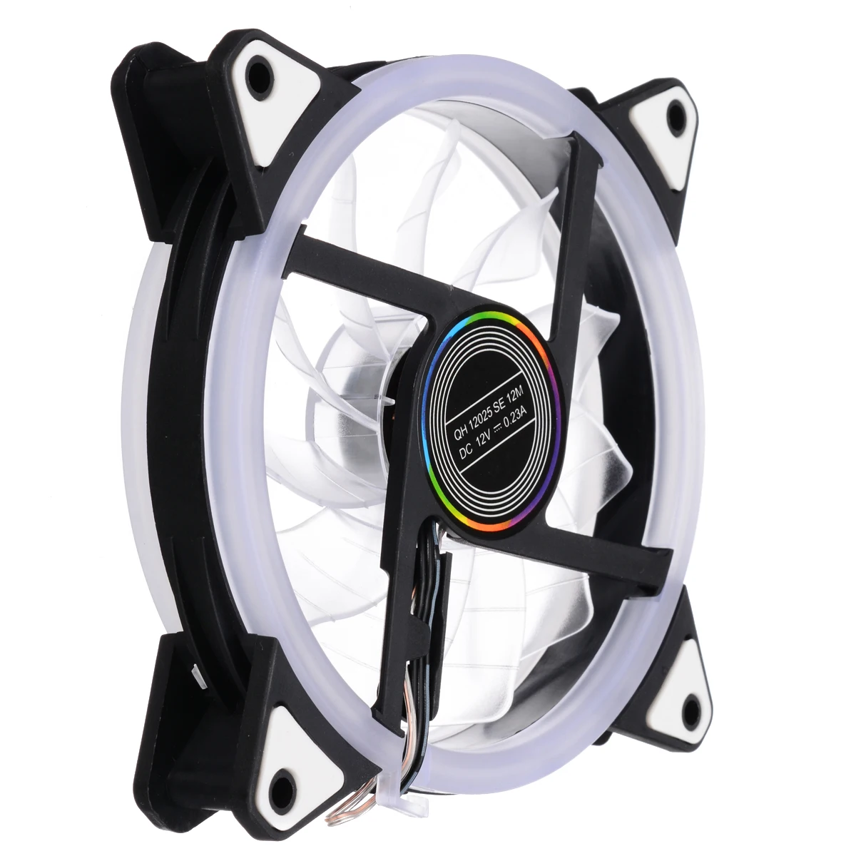 120mm 12V Quiet LED Cooling Fan RGB Adjust 4Pin to 3Pin PC Desktop Computer Case Cooling Cooler Fan for Computer CPU Cooler