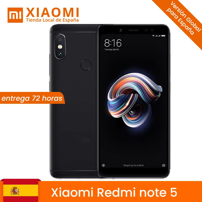 Имеются на складе! Xiaomi Redmi Note 5 3 ГБ 32 телефон Snapdragon S636 Восьмиядерный MIUI9 99 &quot2160*1080