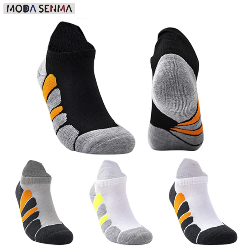 Summer men&rsquo;s short tube towel bottom outdoor sports sweat absorbing basketball running fitness socks