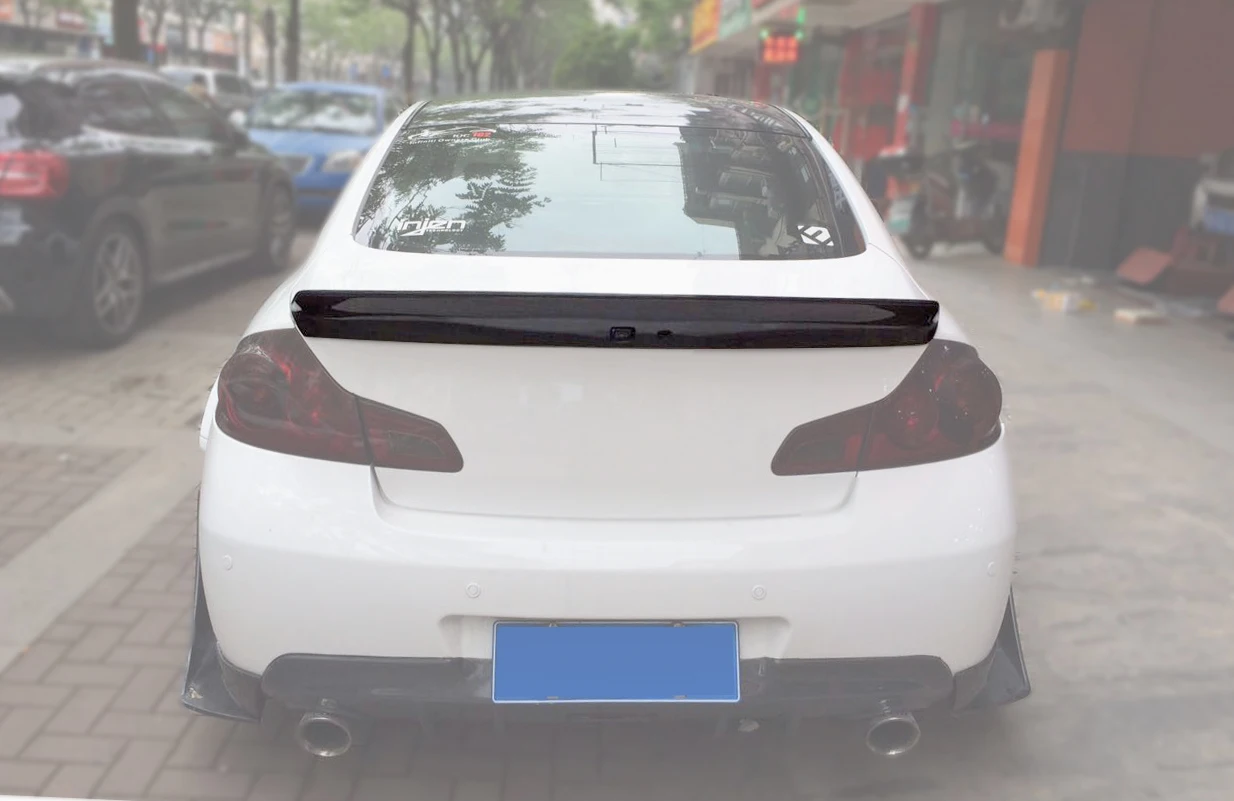 Автомобиль-Стайлинг для Infiniti G37 TP стиль стекловолокно широкий корпус задний спойлер FRP волокно стекло Багажник крыло губы дрейф гоночный Сплиттер Комплект