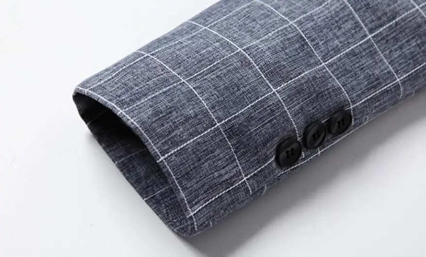 New Jacket Men's Plaid Suit Jacket Fashion Male Casual Men