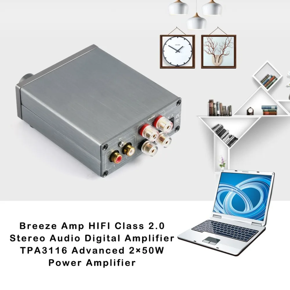Бриз Amp Hi-Fi класс 2,0 стерео аудио; цифровой усилитель TPA3116 расширенный 2*50 Вт усилитель мощности