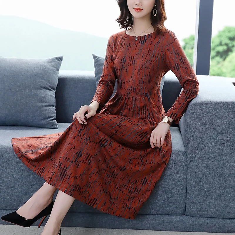 ASYH-8229# вечерние платья, длинное темно-красное платье с круглым вырезом и рукавом для выпускного вечера, свадебное платье,, платье для выпускного бала