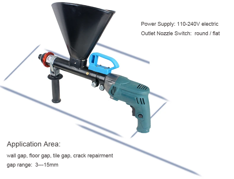 Цементный заполнитель Шпаклевка пистолет Электрический зазор заполнитель Строительный Инструмент Клей Шпаклевка заполнитель пистолет